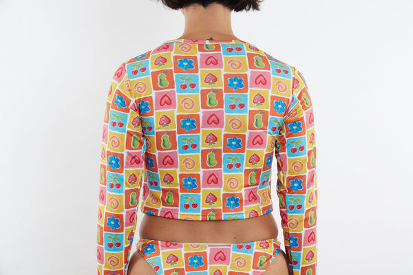 Recycled Long Sleeve Rashie UPF50+ - Fruit Cup