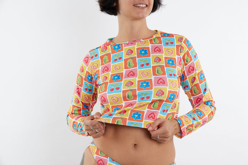 Recycled Long Sleeve Rashie UPF50+ - Fruit Cup