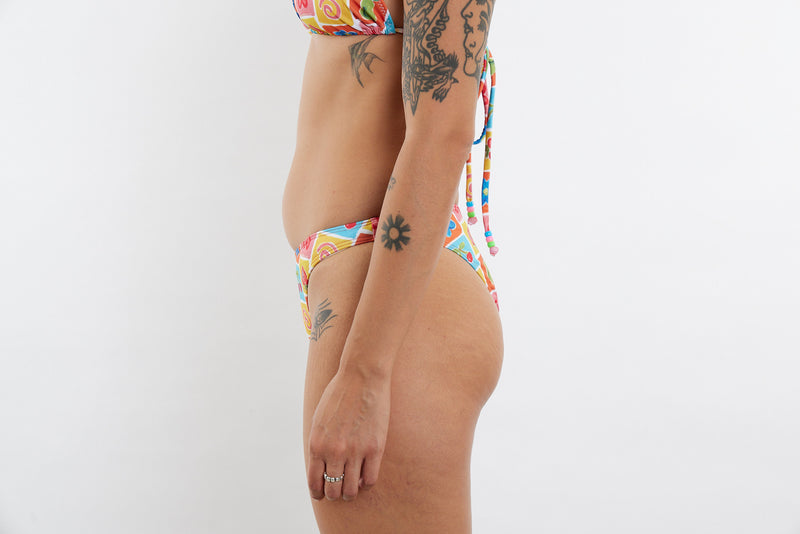 Sunny Recycled Mid Rise Bikini Bottom - Fruit Cup