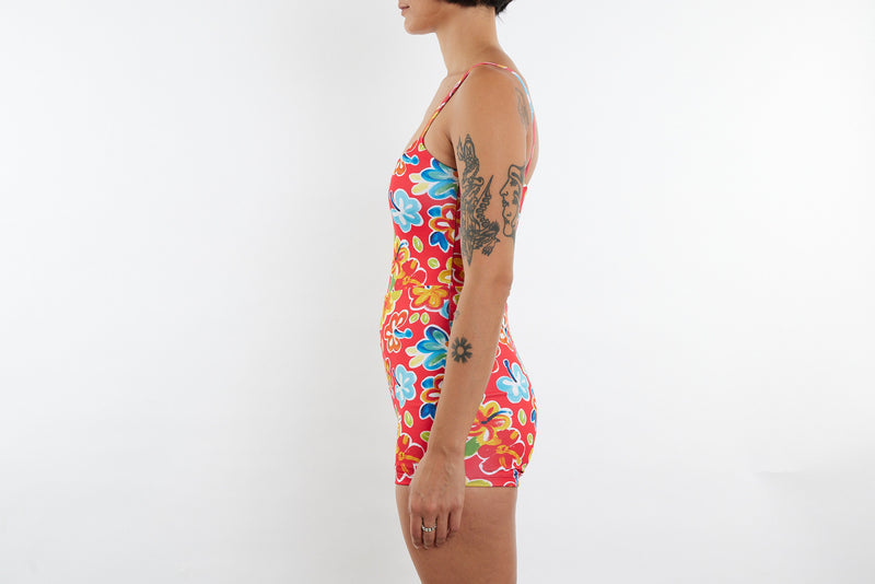 Alex Recycled Boyleg Full Piece Swimsuit - Hibiscus 25