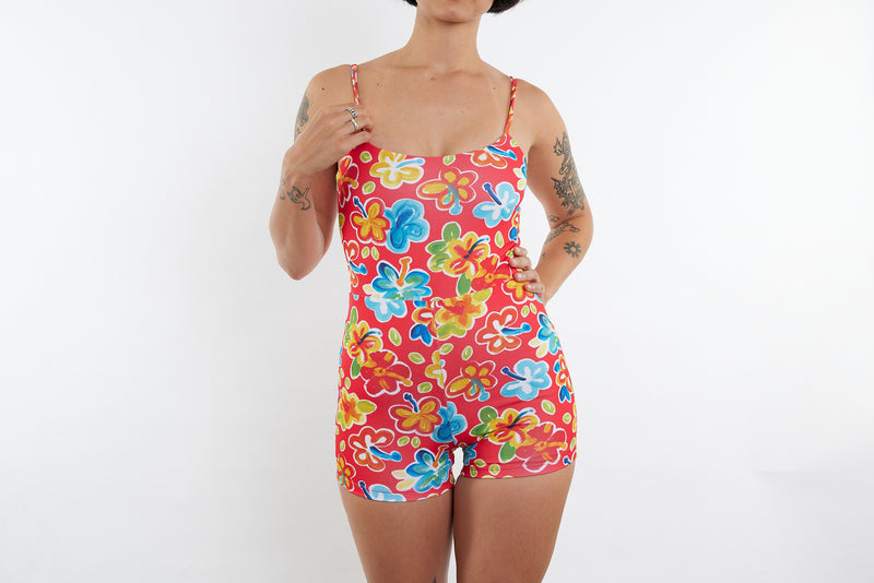 Alex Recycled Boyleg Full Piece Swimsuit - Hibiscus 25