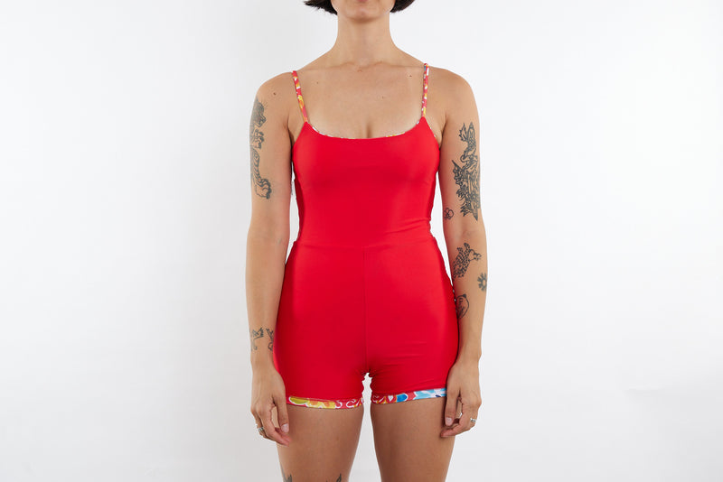 Alex Recycled Boyleg Full Piece Swimsuit - Hibiscus 25