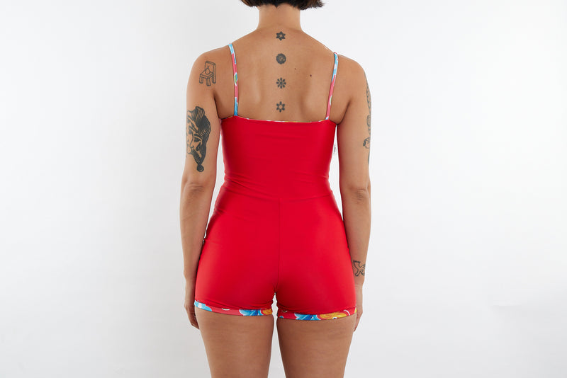 Alex Recycled Boyleg Full Piece Swimsuit - Hibiscus 25