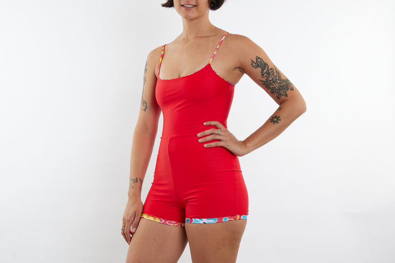 Alex Recycled Boyleg Full Piece Swimsuit - Hibiscus 25