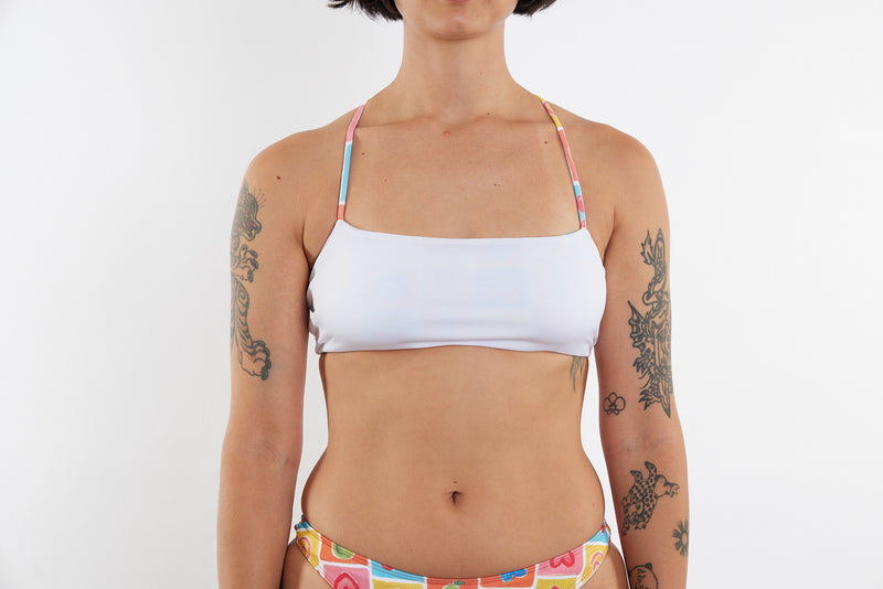 Casey Recycled Bandeau Bikini Top - Fruit Cup